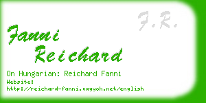 fanni reichard business card